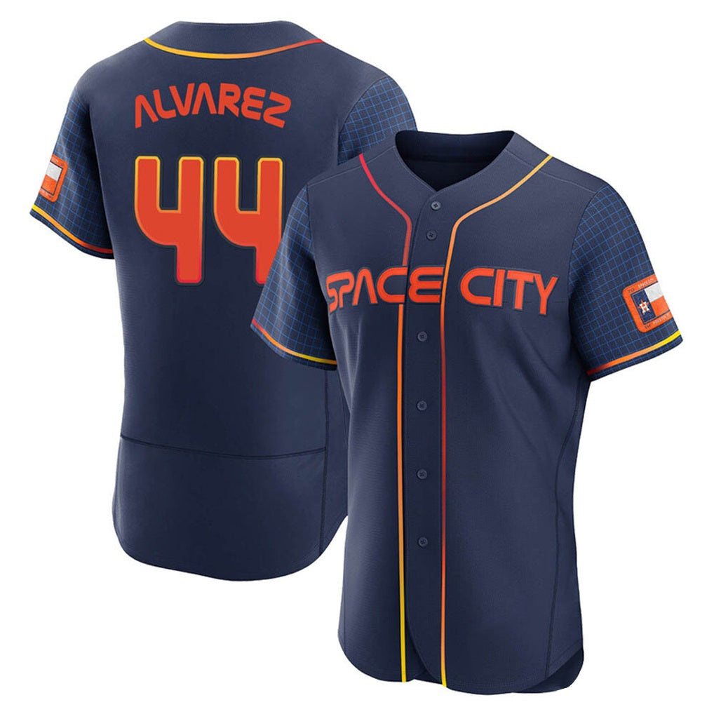 Houston Astros #44 Yordan Alvarez Player Navy CONTON City Connect Limited Elite Home Stitched Jerseys