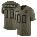 Custom B.Bills Active Player Olive CONTON 2025 Salute to Service Limited Stitched Jersey