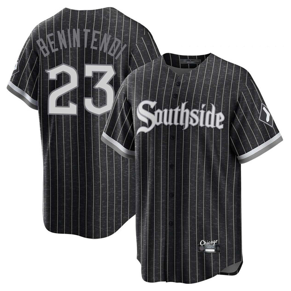 Chicago White Sox #23 Andrew Benintendi Player Black CONTON City Connect Home Game Stitched Jerseys