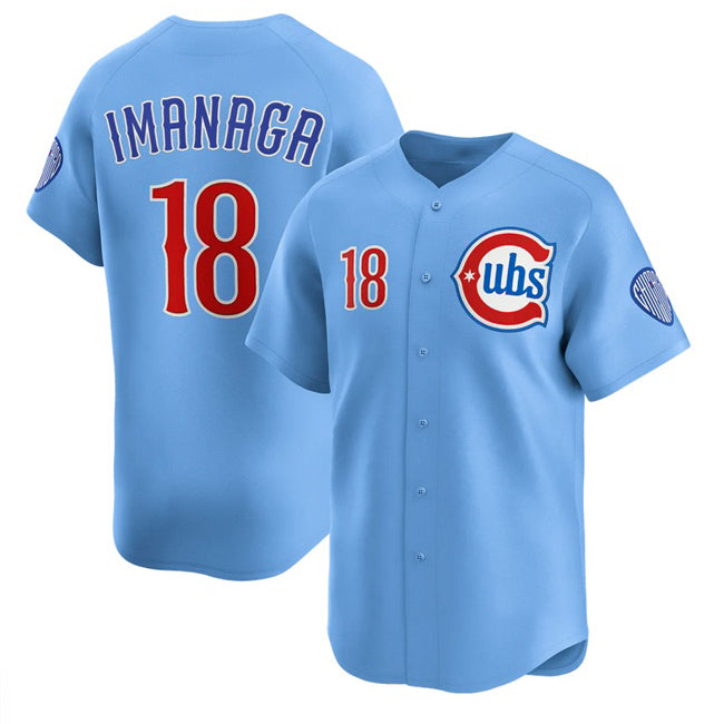 Chicago Cubs #18 Sh¨­ta Imanaga Blue CONTON 2024-25 2nd Alternate Limited Stitched Jersey