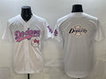 Los Angeles Dodgers Team Big Logo White CONTON Hello Kitty Night Stitched Jersey