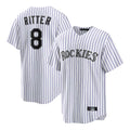 Colorado Rockies #8 Ryan Ritter Player White CONTON Game Home Stitched Jerseys