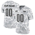 Custom W.Commanders Active Player 2024 F.U.S.E Arctic Camo CONTON Salute To Service Limited Stitched Jersey