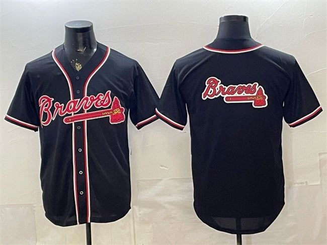 Atlanta Braves Team Big Logo 2026 Fashion Replica Black CONTON Out Stitched Jersey