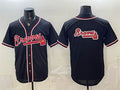 Atlanta Braves Team Big Logo 2026 Fashion Replica Black CONTON Out Stitched Jersey