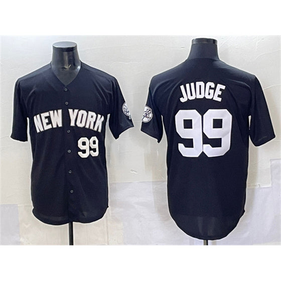 New York Yankees #99 Aaron Judge Black CONTON Limited Stitched Jersey
