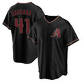 Arizona Diamondbacks #41 Carlos Santana Player Black CONTON Limited Home Stitched Jerseys