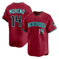Arizona Diamondbacks #14 Gabriel Moreno Player Red CONTON Limited Home Game Stitched Jerseys