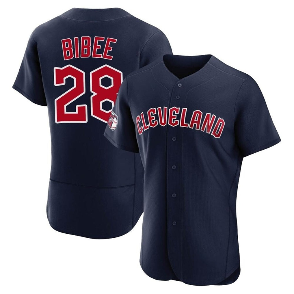 Cleveland Guardians #28 Tanner Bibee Player Navy CONTON Limited Elite Home Stitched Jerseys