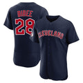 Cleveland Guardians #28 Tanner Bibee Player Navy CONTON Limited Elite Home Stitched Jerseys