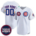 Custom Chicago Cubs Active Player White CONTON 2025 Tokyo Series Limited Stitched Jersey