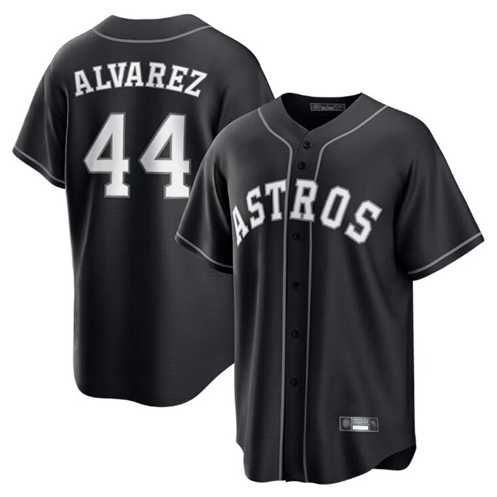 Houston Astros #44 Yordan Alvarez Player Black CONTON Home Game Stitched Jerseys