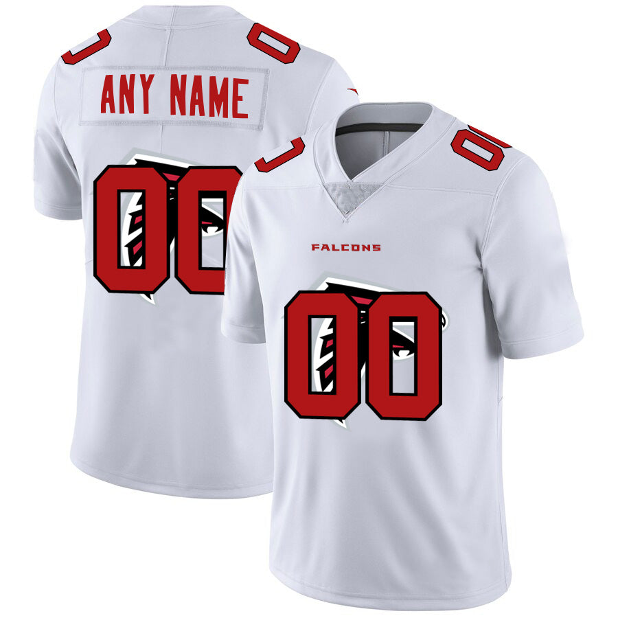 Custom A.Falcons White CONTON Team Big Logo Vapor Untouchable Limited Jersey