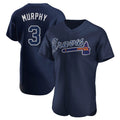 Atlanta Braves #3 Dale Murphy Player Navy CONTON Alternate Limited Elite Home Game Stitched Jerseys