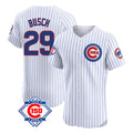 Chicago Cubs #29 Michael Busch Player White CONTON 150th Anniversary Limited Elite Home Game Stitched Jerseys