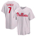 Philadelphia Phillies #7 Trea Turner White CONTON Home Replica Player Jersey