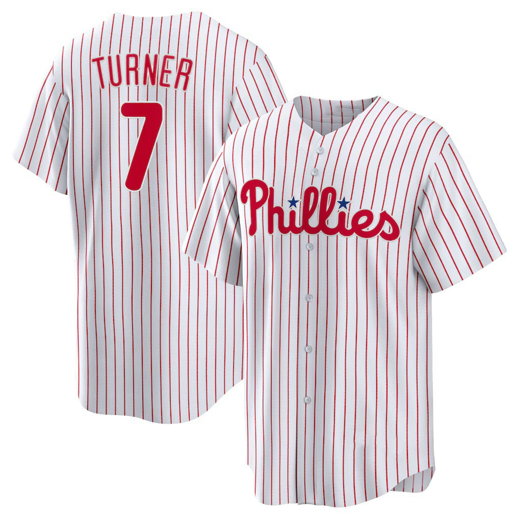 Philadelphia Phillies #7 Trea Turner White CONTON Home Replica Player Jersey