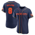 Houston Astros #8 Christian Walker Player Navy CONTON City Connect Limited Elite Home Stitched Jerseys