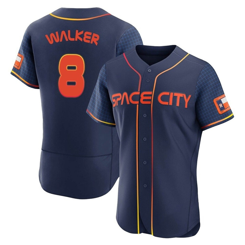 Houston Astros #8 Christian Walker Player Navy CONTON City Connect Limited Elite Home Stitched Jerseys