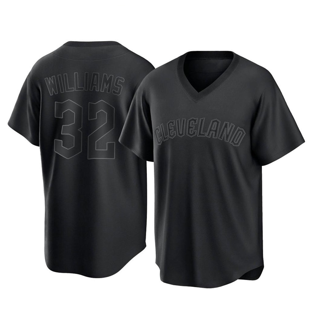 Cleveland Guardians #32 Gavin Williams Player Black CONTON T-shirt Home Game Stitched Jerseys