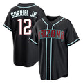 Arizona Diamondbacks #12 Lourdes Gurriel Jr Player Black CONTON Home Game Stitched Jerseys