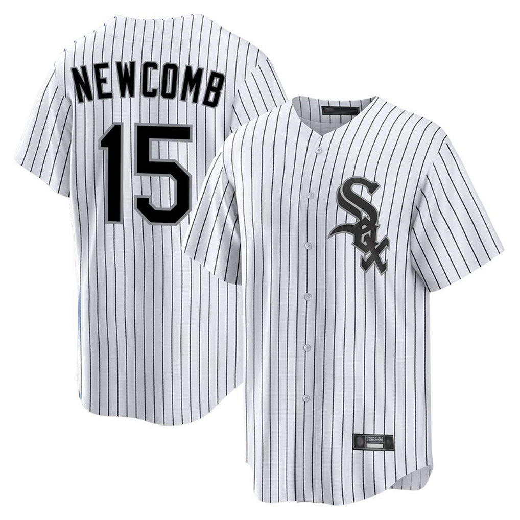 Chicago White Sox #15 Sean Newcomb Player White CONTON Stripe Home Game Stitched Jerseys