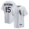 Chicago White Sox #15 Sean Newcomb Player White CONTON Stripe Home Game Stitched Jerseys