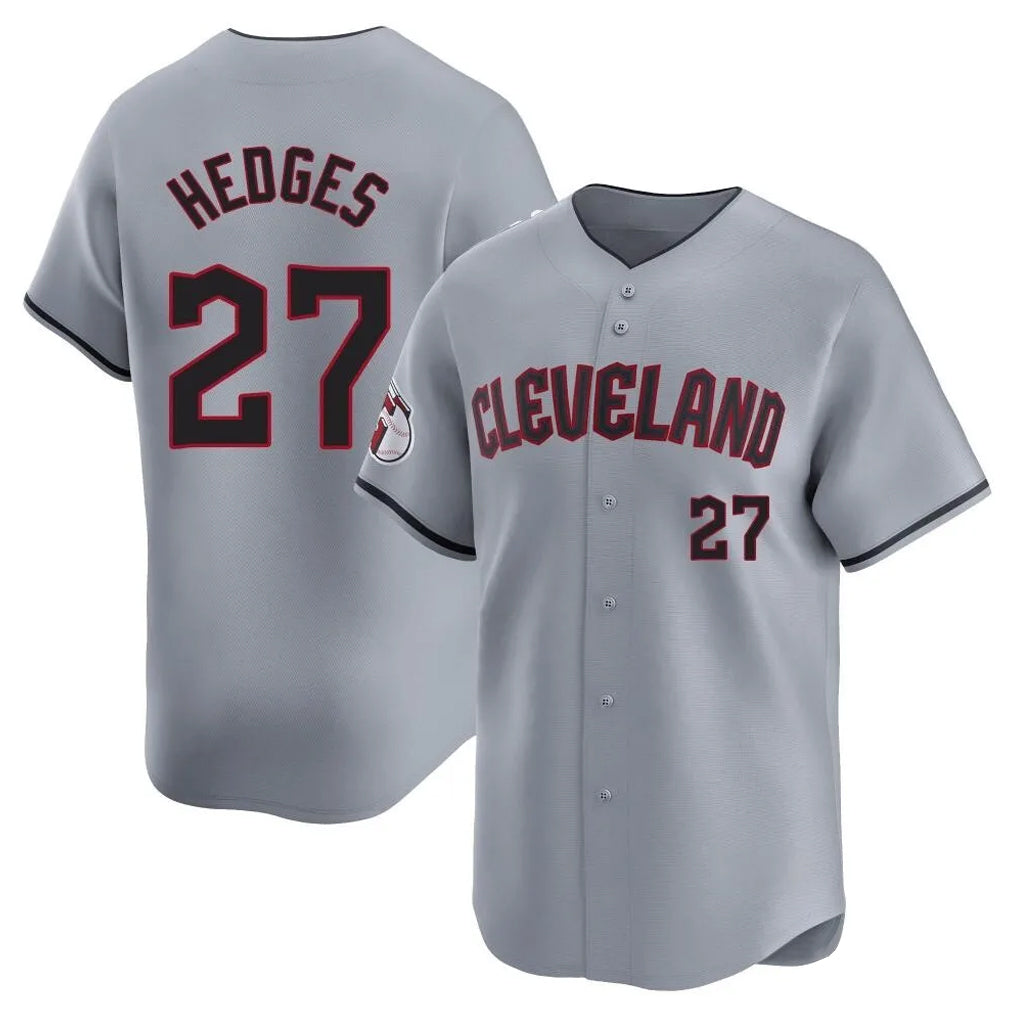 Cleveland Guardians #27 Austin Hedges Player Gray CONTON Road Limited Home Stitched Jerseys