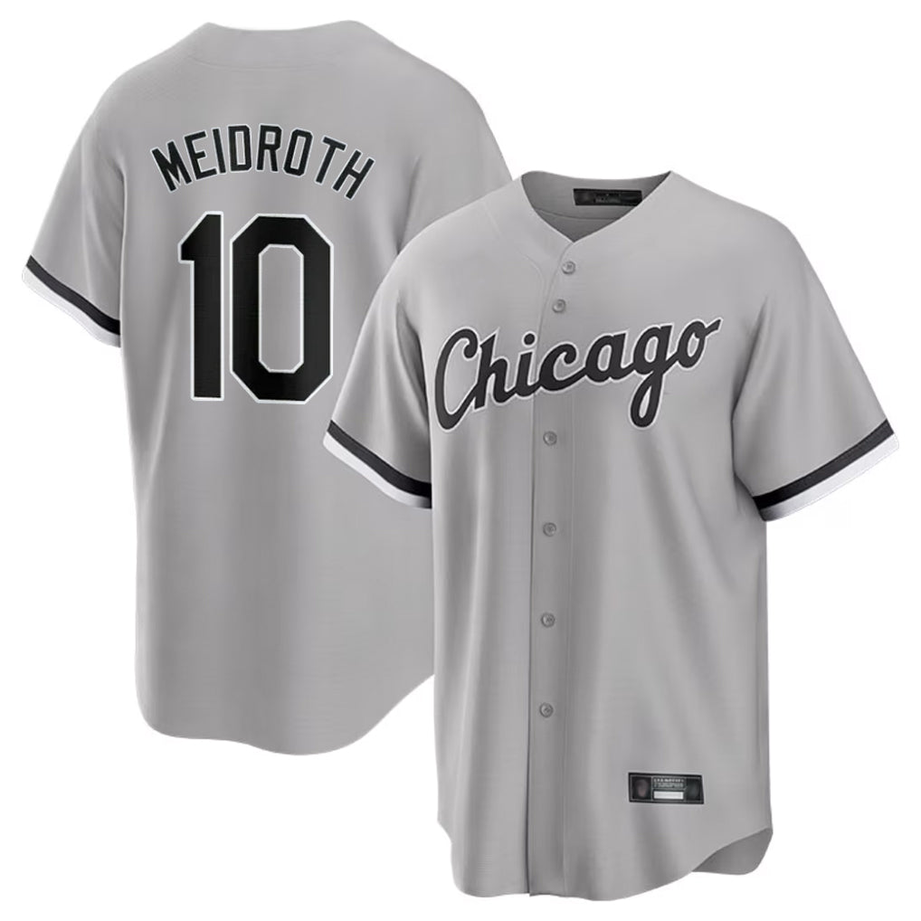 Chicago White Sox #10 Chase Meidroth CONTON Player Gray Home Game Stitched Jerseys