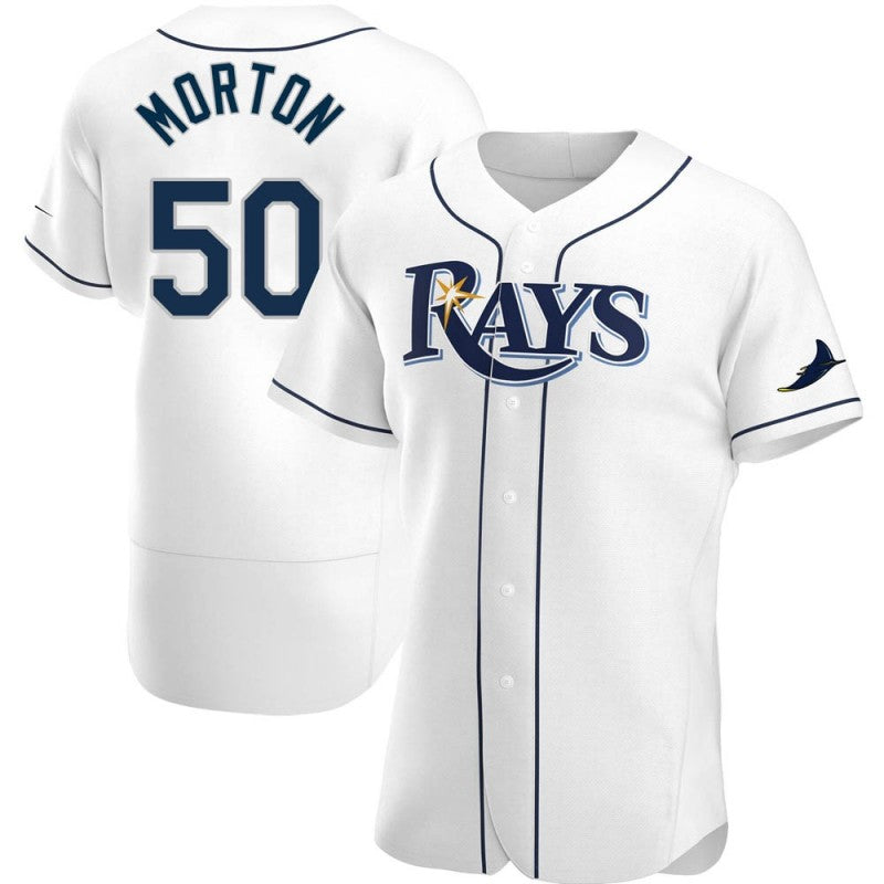 Tampa Bay Rays #50 Charlie Morton White CONTON Home Jersey