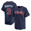Atlanta Braves #3 Dale Murphy Player Navy CONTON Limited Home Game Stitched Jerseys