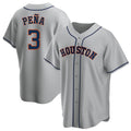 Houston Astros #3 Jeremy Pena Player Gray CONTON Home Game Stitched Jerseys