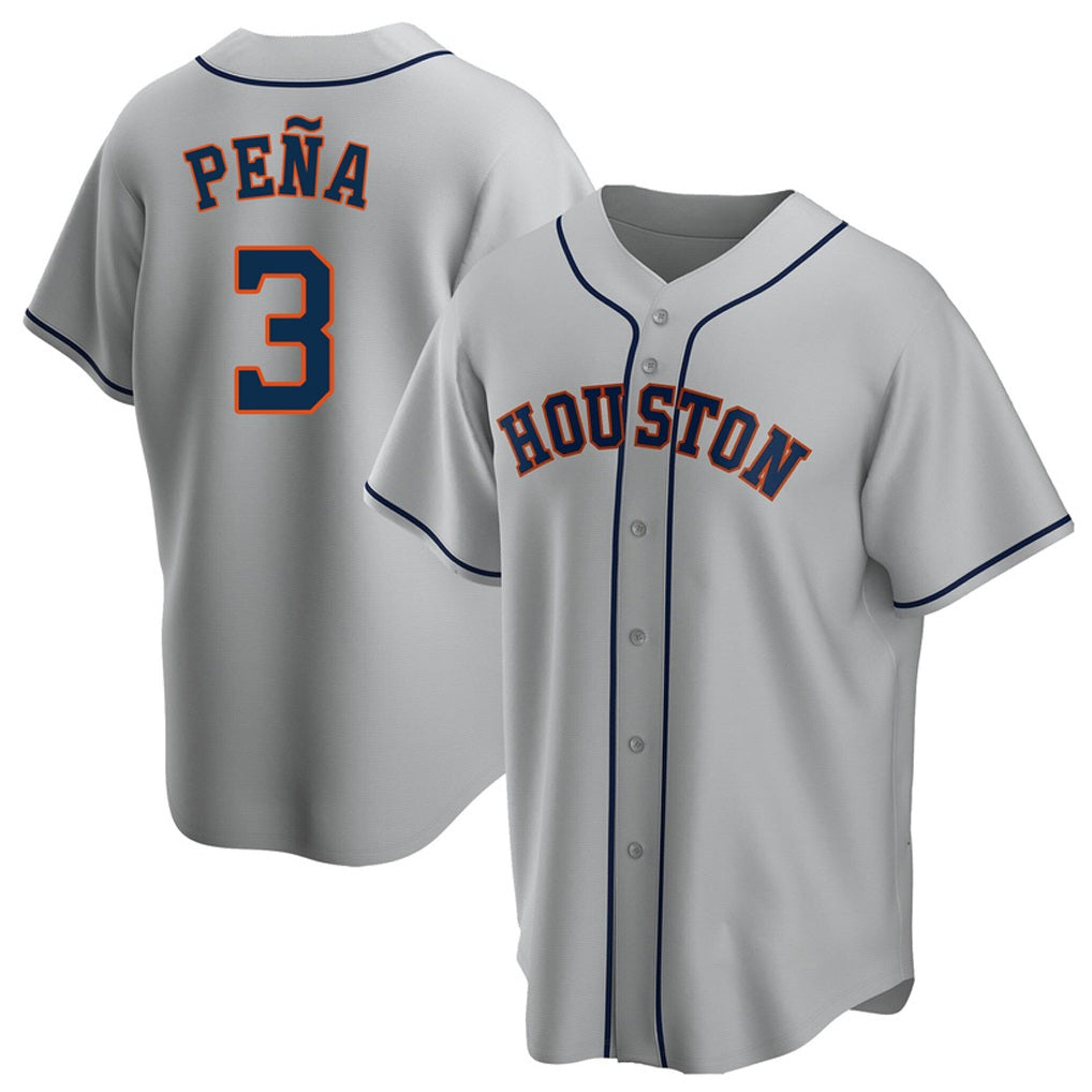 Houston Astros #3 Jeremy Pena Player Gray CONTON Home Game Stitched Jerseys