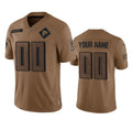 Custom A.Falcons Active Player 2023 Brown CONTON Salute To Setvice Limited Stitched Jersey