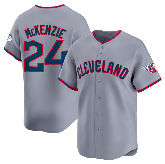 Cleveland Guardians #24 Triston McKenzie Gray CONTON 2025 Alternate Limited Stitched Jersey
