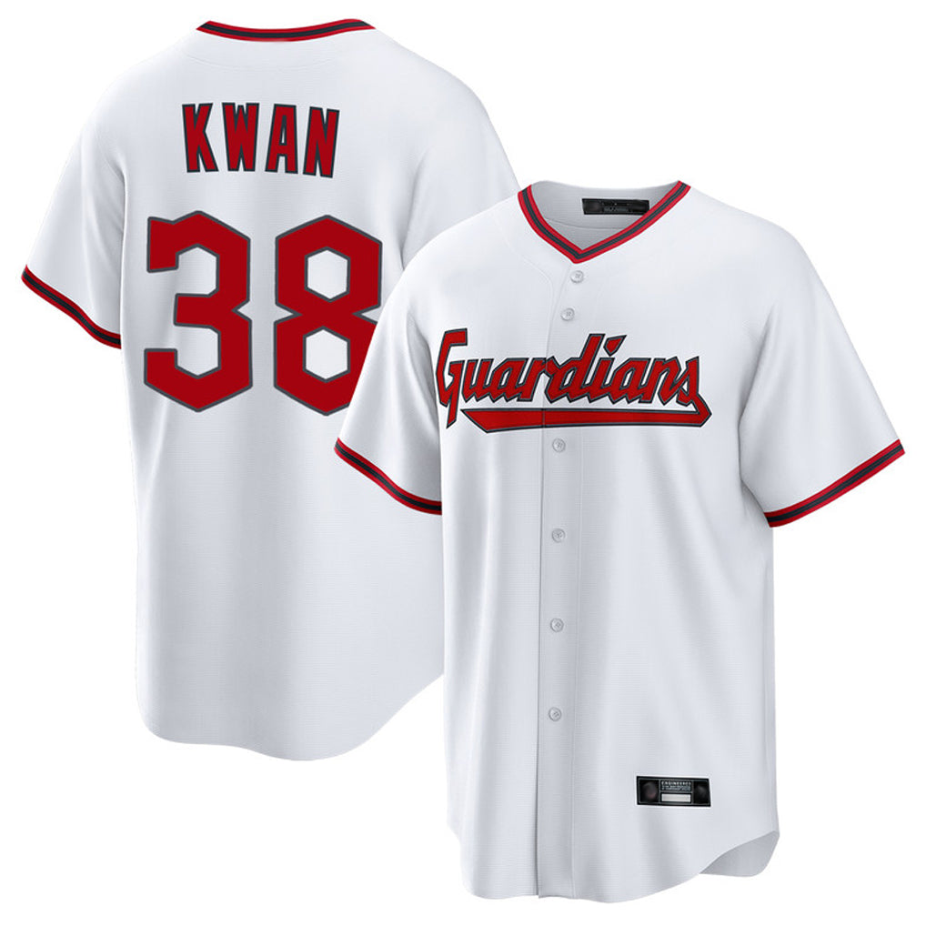 Cleveland Guardians #38 Steven Kwan Player White CONTON Game Home Stitched Jerseys