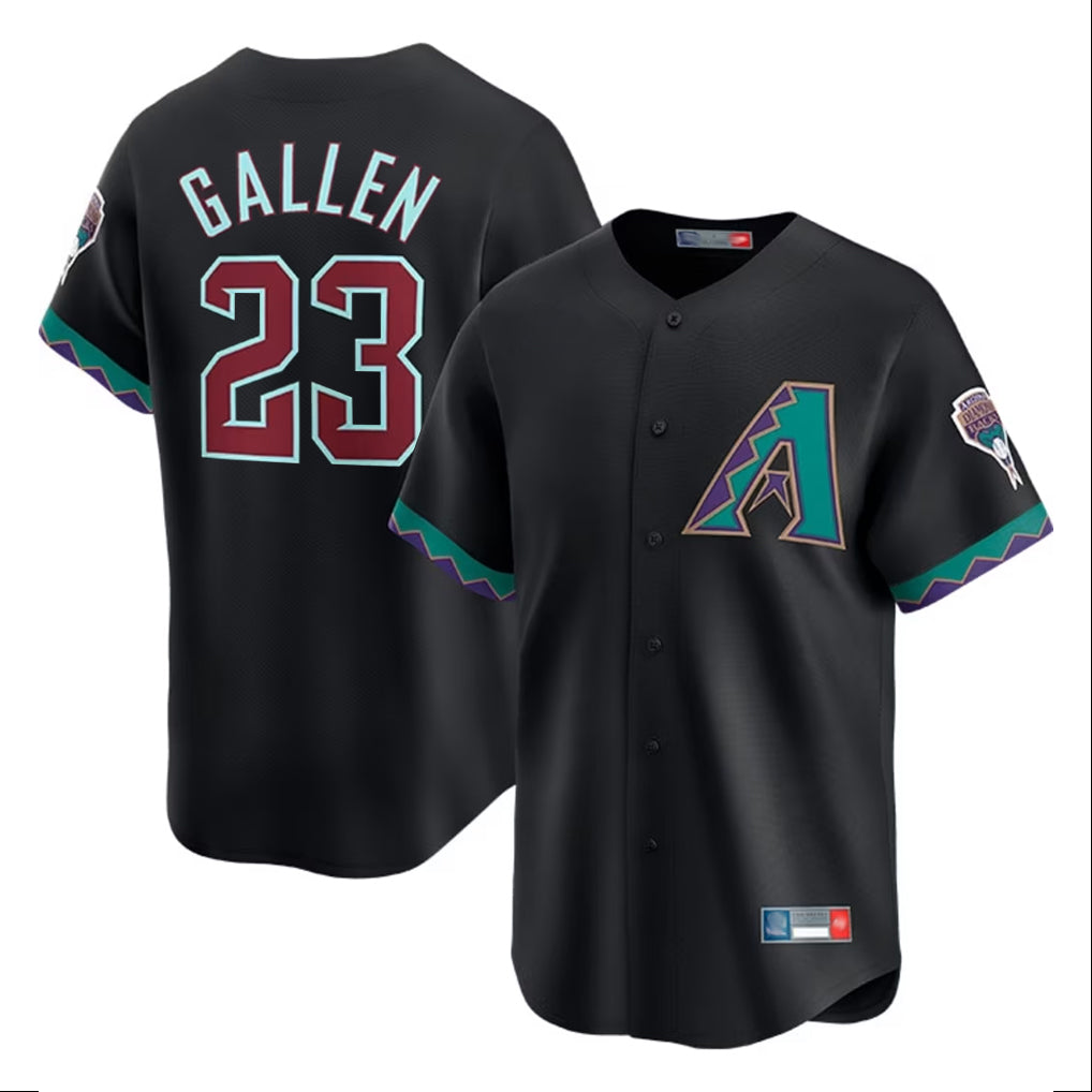 Arizona Diamondbacks #23 Zac Gallen Player Black CONTON Fashion Out Home Game Stitched Jerseys