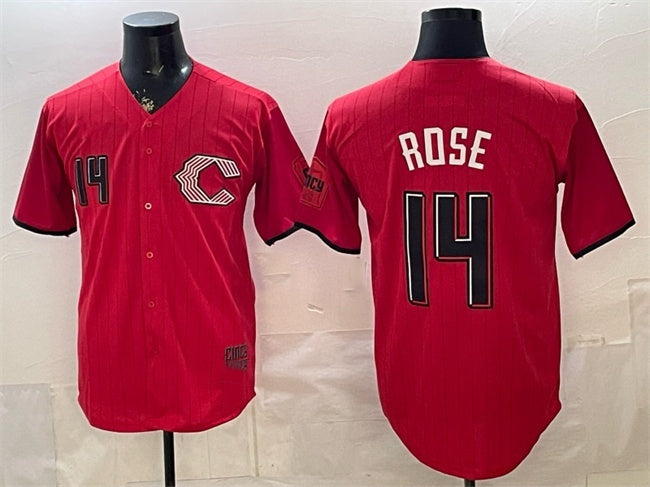 Cincinnati Reds #14 Pete Rose Red CONTON 2026 City Connect Stadium Stitched Jersey