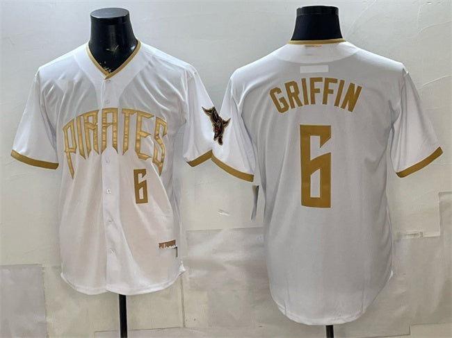 Pittsburgh Pirates #6 Konnor Griffin White CONTON 2026 City Connect Stadium Stitched Jersey