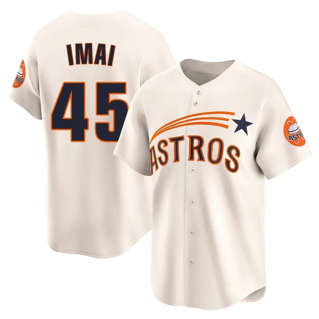 Houston Astros #45 Tatsuya Imai Player Cream CONTON Throwback Cooperstown Collection Limited Stitched Jerseys