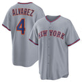 New York Mets #4 Francisco Alvarez Gray CONTON 2025 Limited Stitched Jersey
