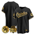 Baltimore Orioles Black Gold CONTON 30th Anniversary of 2131 Home Game Blank Player Stitched Jerseys