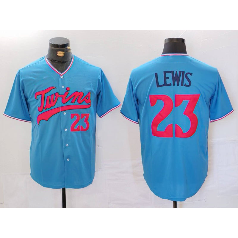 Minnesota Twins #23 Royce Lewis Blue CONTON Cool Base Stitched Jersey
