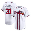 Atlanta Braves #31 Greg Maddux Player White CONTON Limited Home Game Stitched Jerseys