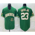 San Diego Padres #23 Fernando Tatis Jr Number Green CONTON Cool Base Stitched Jersey