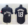 Los Angeles Dodgers #18 Yoshinobu Yamamoto Black CONTON Mexico 2025 LA Gothic Style With Fernando Patch Vapor Premier Limited Stitched Jersey