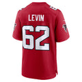A.Falcons #62 Corey Levin Red CONTON Team Game Jersey