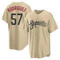Arizona Diamondbacks #57 Eduardo Rodriguez Player Tan CONTON City Connect Home Game Stitched Jerseys