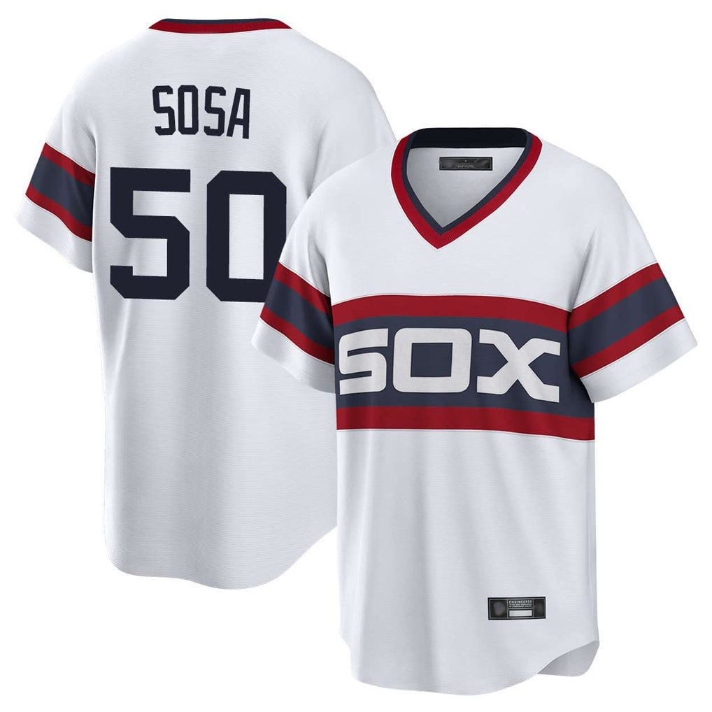 Chicago White Sox #50 Lenyn Sosa Player White CONTON T-shirt Home Game Stitched Jerseys