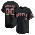 Custom Los Angeles Angels Mexico Vapor Premier Limited Jersey ¨C Black CONTON